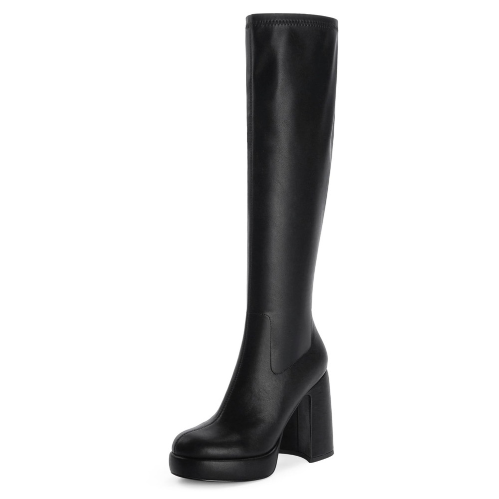 Elegant Black Knee-High Boots